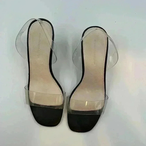 French Connection Women's High Heels - Size 6 - Vegan leather and clear … - Picture 5 of 8